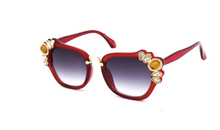 Limited Edition Red Sunglasses with Rhinestones