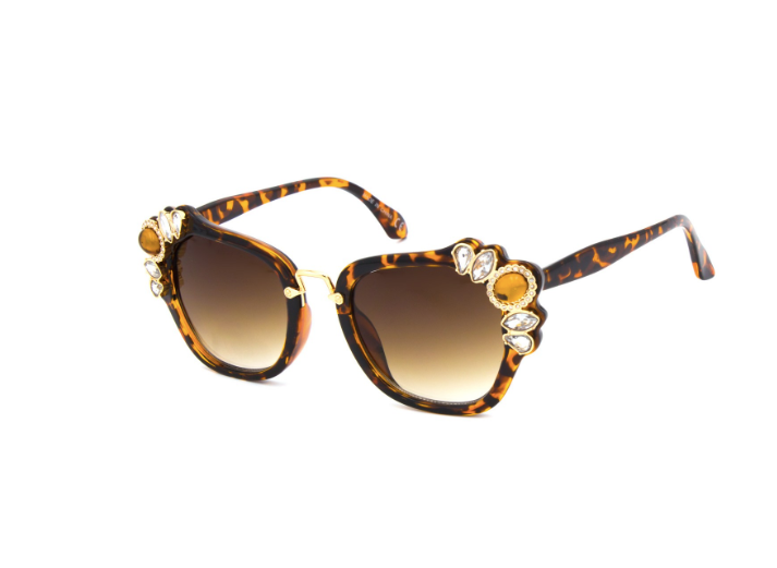 Limited Edition Tortoise Sunglasses with Rhinestones