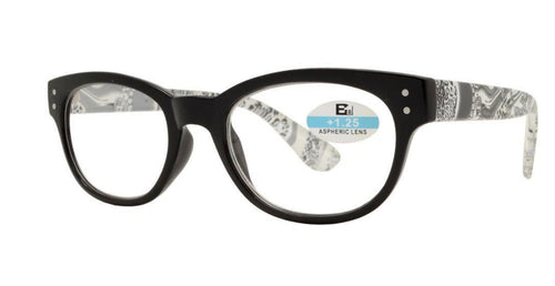 Black Round Fashion Cheaters/ Reading Glasses/ Specs