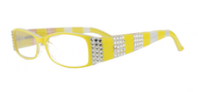 Rectangle Reading glasses | Sparkly Yellow