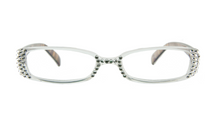 Clear Rectangle Reading Glasses with Swarovski