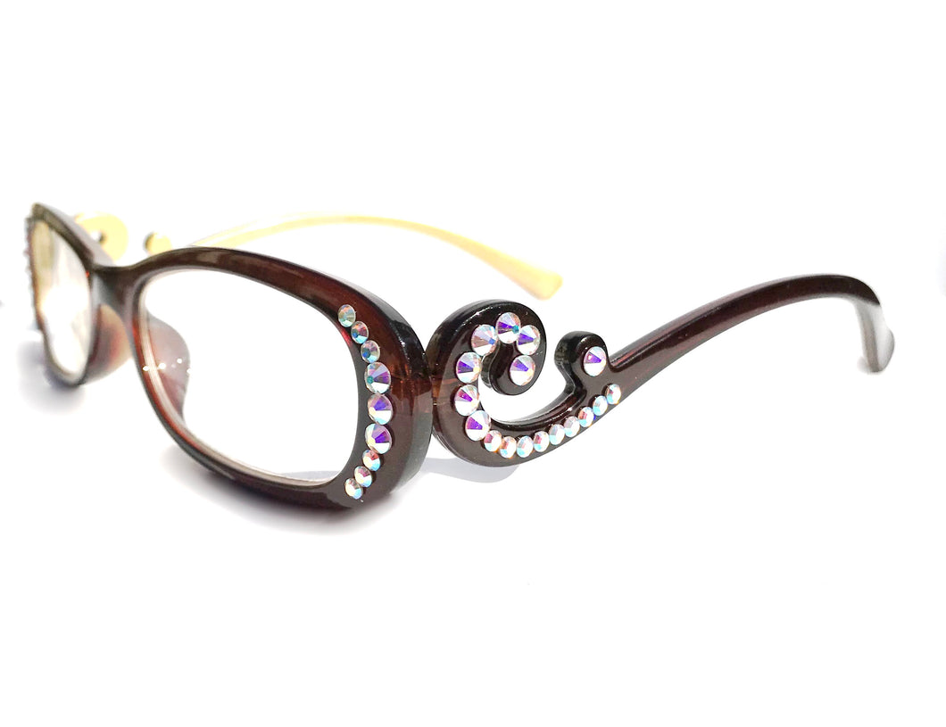 Oval Brown Reading Glasses