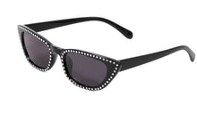 Black Cat-Eye Sunglasses for women, Retro Vintage glasses with rhinestones