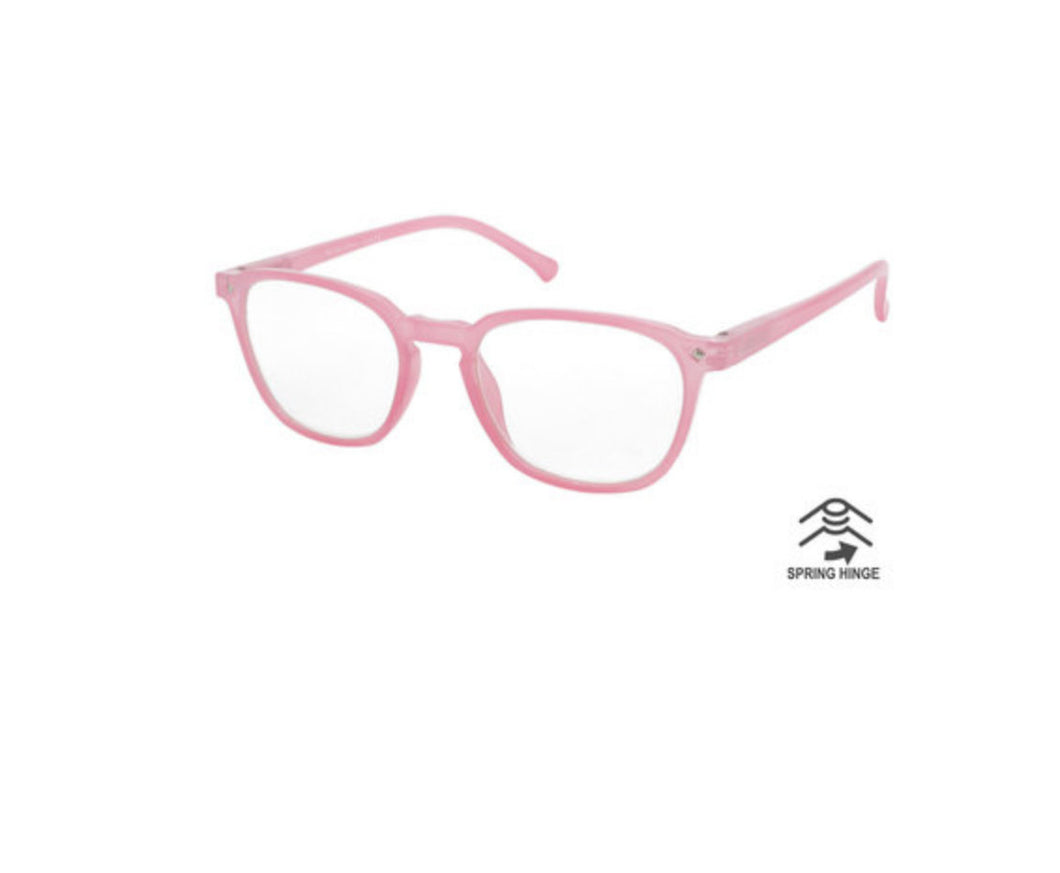 Pink Round Reading Glasses